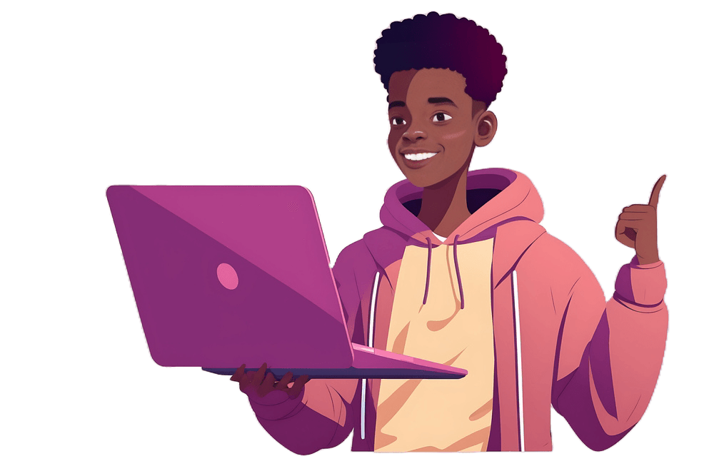 Student with Laptop